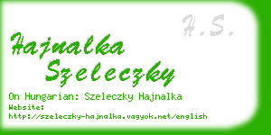 hajnalka szeleczky business card